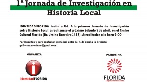 afiche de primera jornada de investigacion en historia local